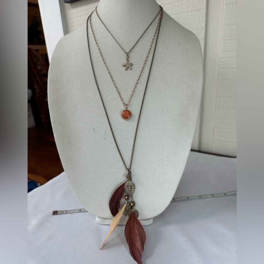 Three fun casual boho vibe necklaces